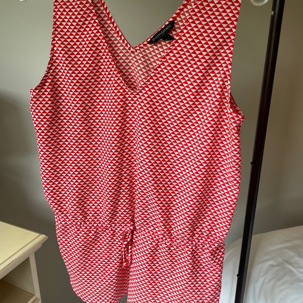 Deep orange Geometric Sleeveless Top
